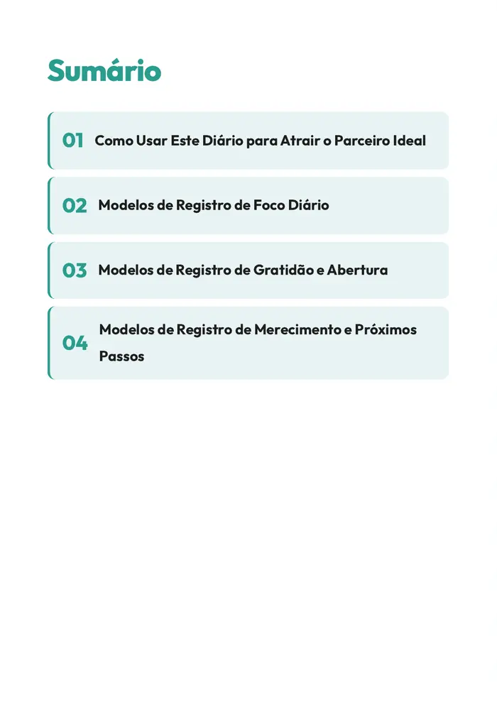 Página interna do Diário de Atração